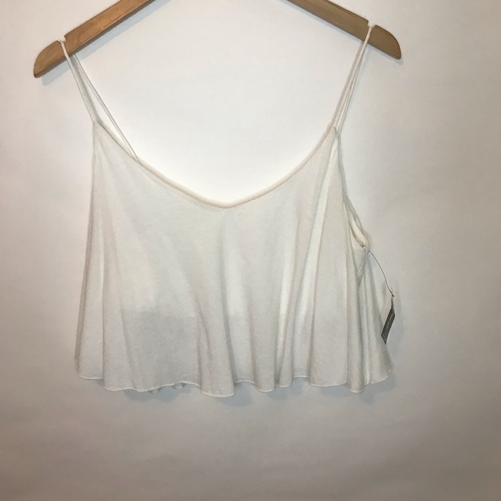 NWT- Express white crop top
